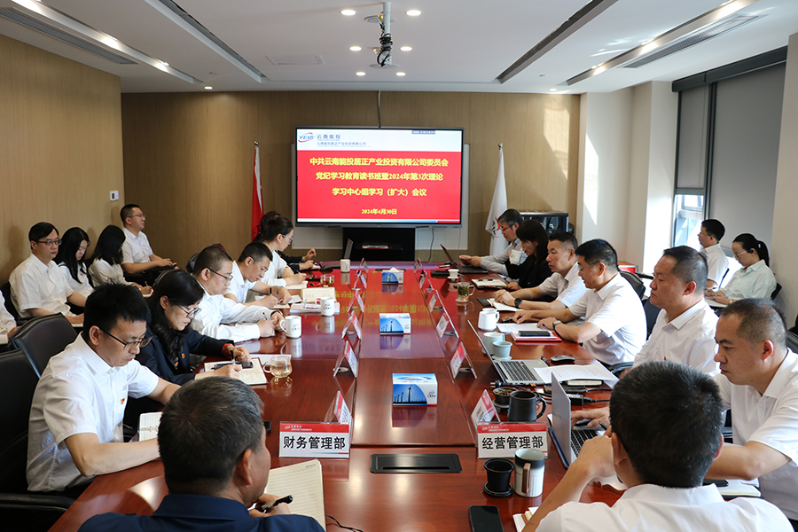 居正公司舉辦黨紀學習教育讀書班暨2024年第3次理論學習中心組（擴大）學習會議-云南能投居正產業(yè)投資有限公司